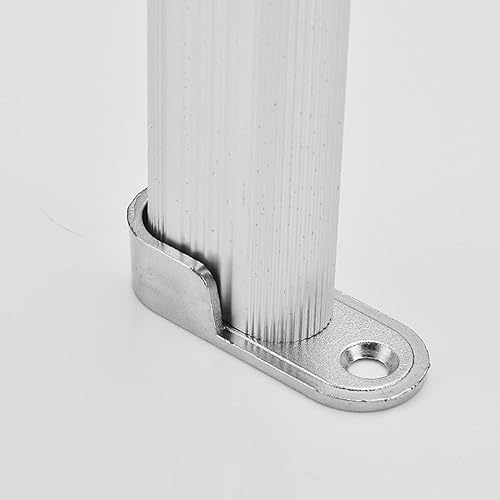 Miniatura 7 de MroMax Soporte ovalado de aleación de zinc para barra de armario, soporte de brida para barra de armario, diámetro interior de 0.650 in, paquete de