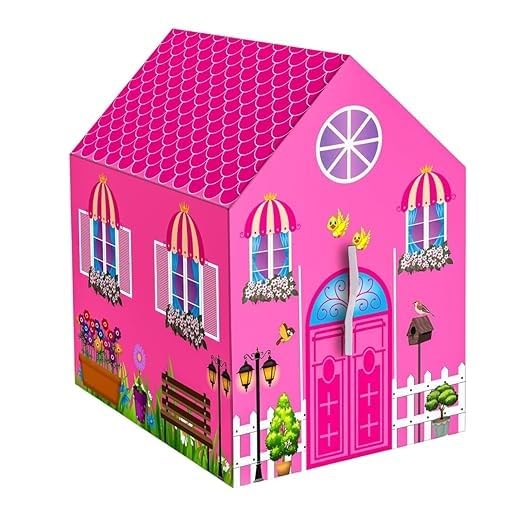 Image of Play Tent House for Kids - Lightweight Indoor Outdoor Children Play House for Boys & Girls for Gift | Multicolor (Doll)