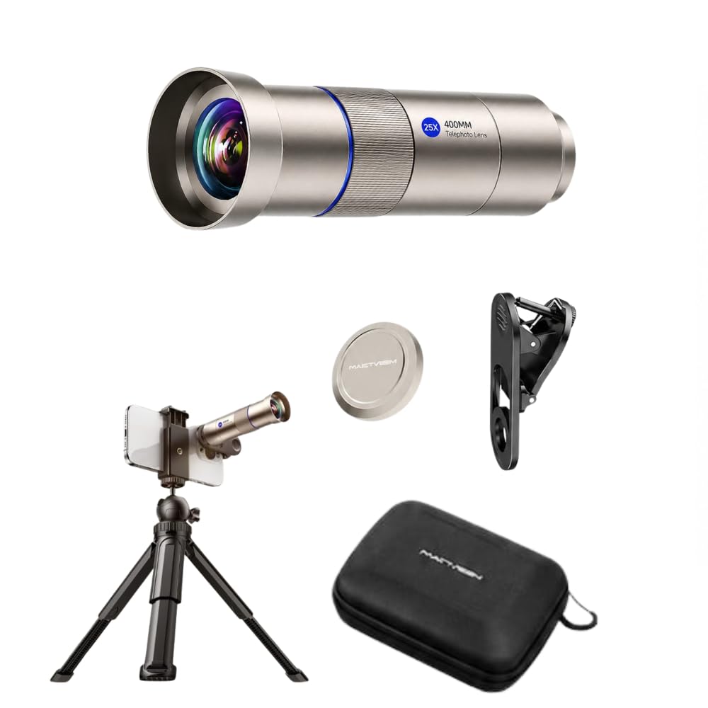 GetZget® martvsen 17mm 25X Telephoto Lens for Smartphones | 400mm HD Optical Zoom Camera Lens Kit with Tripod, Universal Clip & Carry Case | Compatible with iPhone & Android-picture-23