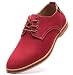 DADAWEN Men's Casual Canvas Lace Up Oxfords Shoes Red US Size 12