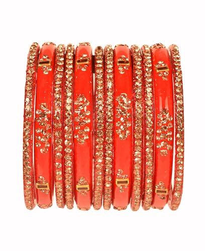 Image of Swara Creations Green Mehrun Red Glass Bangles Set for Women | Zirconwork Bangles | Glass bangles for festivals & occasions, Traditional glass bangles (SKU276)