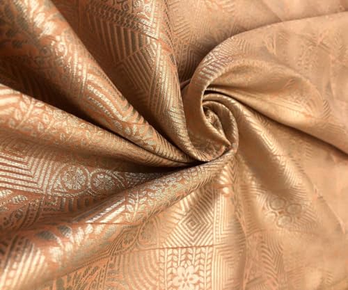 Tissu brocart de soie jacquard haut de gamme pour haute couture
