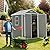 Greesum Outdoor Storage Shed 6X4FT All-Weather Resin Tool Room with Floor for Garden,Backyard,Pool Tool, Light Grey