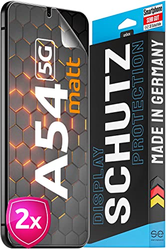 2x se® 3D SCHUTZFOLIE Entspiegelt für Samsung Galaxy A54,Anti-Staub, 100% Fingerabdruck & FaceID kompatibel, einfache bl...
