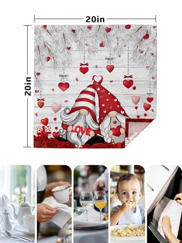 Servilletas de Tela Rojas 20x20 Pulgadas Pack x4 miniatura 7