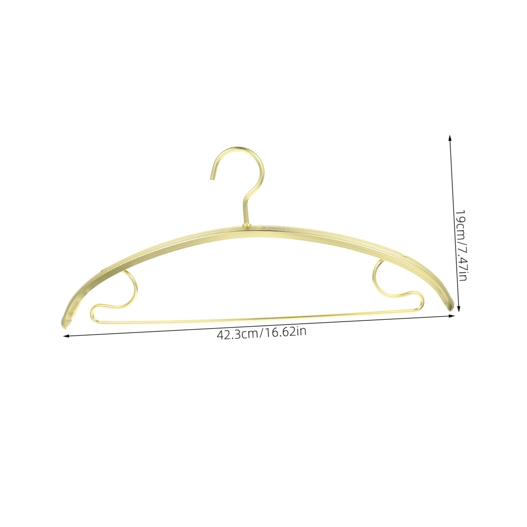 STOBAZA Sturdy Metal Clothes Hangers Anti-Slip Coating 5 Pack Great for Pants Coats Jeans Drying