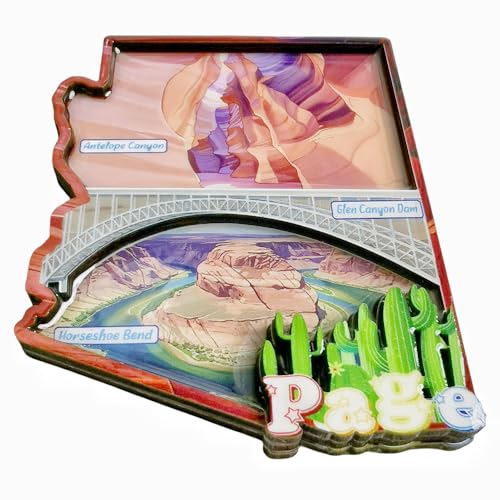 Imán de madera decorativo para refrigerador viaje Antelope Canyon miniatura 4
