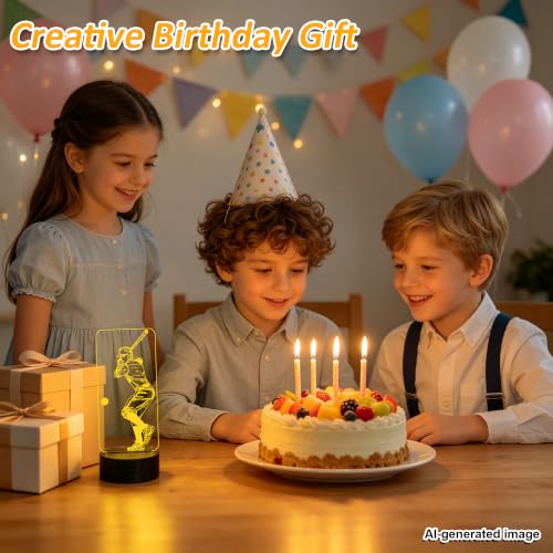 Image of FULLOSUN Baseball 3D Night Light, Sport Gifts Bedside Lamp for Xmas Holiday Birthday Fathers Gifts for Baseball Fan with Remote Control 16 Colors Changing + 4 Changing Mode + Dim Function