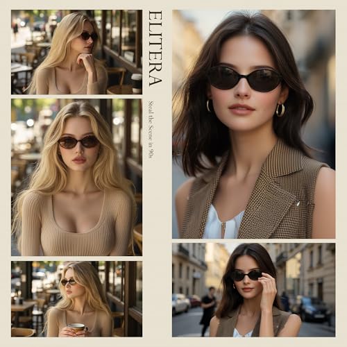 Retro Oval Polarized Sunglasses for Womens Men - Trendy Sunnies UV400 Protection Lightweight Vintage Round Style2