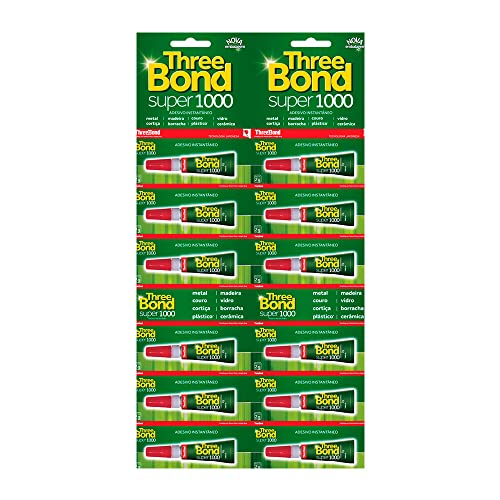 Cola 1000 2G 12X1 Cartela, Three Bond 434680, Branco
