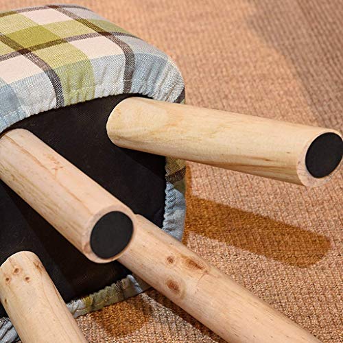 Taburetes para pies en el salón y descalzador de madera roja para la entrada de casa 5