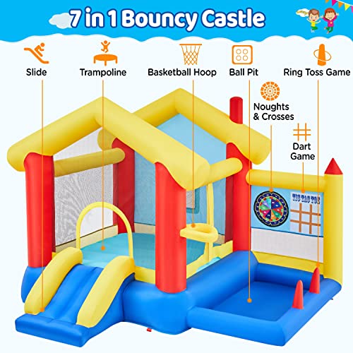 Yaheetech Bouncy Castle Inflatable Trampoline for Kids - Image 3
