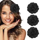 Photo Gallery quarkzman 3 pezzi fiori di peonia fermacapelli, 4.7 pollici fiori artificiali in tessuto per capelli femminili spille corsage diy artigianato abbigliamento matrimonio completo festa, nero Photo Gallery quarkzman 3 pezzi fiori di peonia fermacapelli, 4.7 pollici fiori artificiali in tessuto per capelli femminili spille corsage diy artigianato abbigliamento matrimonio completo festa, nero
