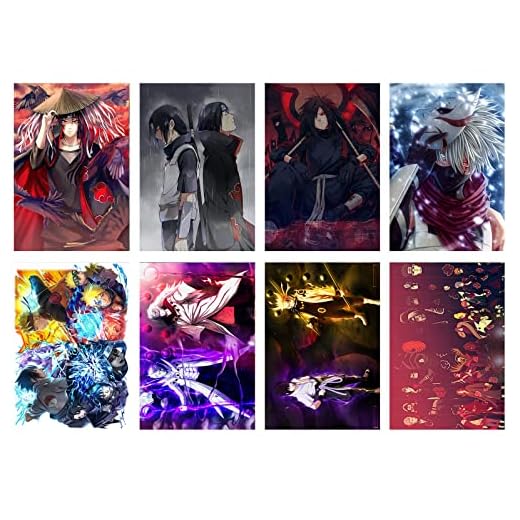 TuYines Póster de Naruto - Juego de 8 Piezas, Grande, Vintage, Anime - Envío Enrollado en Cartón Exterior Estable