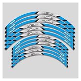 Accesorios Modificación Pegatinas Para Motocicleta Para K&awasaki, Para KLX250, KLX250S, KLX250R, KLX 250, 250S, 250R SR, Cubo De Rueda, Calcomanías Reflectantes Para Llanta De Rayas (Color : 8)