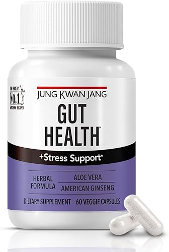 JUNG KWAN JANG JKJ - Soporte para la salud intestinal con aloe vera (833 mg) y Americang Ginseng para la salud intestinal, la digestión, la