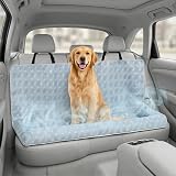 Premium Cooling Dog Car Seat Mat for Medium-to-Large Dogs, Breathable Dog Car Mat for Back Seat Travel, Cool-to-Touch Washable Pet Travel Lounge with Supportive Bolster