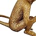 Jorunhe Bedside Table Lamp, Resin Monkey Table Lamp, Creative Desk Lamp Lighting Fixture for Living Room, Bedroom, Office, and College Dorm (Gold)