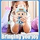La bubu Kleidung, la bubu Outfit,17cm Kleidung für Puppe, Outfit für Plüschtiere, Blau Set mit Pullover,Ideal für DIY-Projekte und Geschenke, Kompatibel mit Mini-Puppen, (ohne Puppe)
