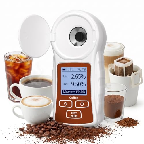 Professional Coffee TDS Refractometer with ATC, Backlit,…