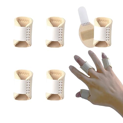 Férulas para dedo pulgar (5 unidades), férula de dedo gatillo para dedo roto, enderezamiento, artritis, esguinces, alivio del dolor, soporte