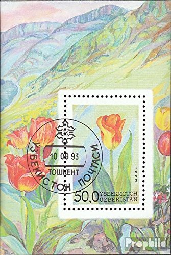 Prophila Collection Uzbekistan Blocco 2 (Completa Edizione) 1993 Locals Flora (Francobolli per i Collezionisti) impianto