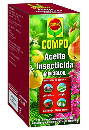COMPO Aceite insecticida y acaricida de contacto, Para cochinillas, pulgones y ácaros, Para jardinería exterior doméstica, 250 ml