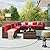 Amopatio Patio Furniture Set 7 Pieces Patio Conversation Set Outdoor Sectional Wicker Rattan Sofa with All-Weather Cover, Patio Furniture with Pillows Fits Porch Garden Backyard Balcony(Red)