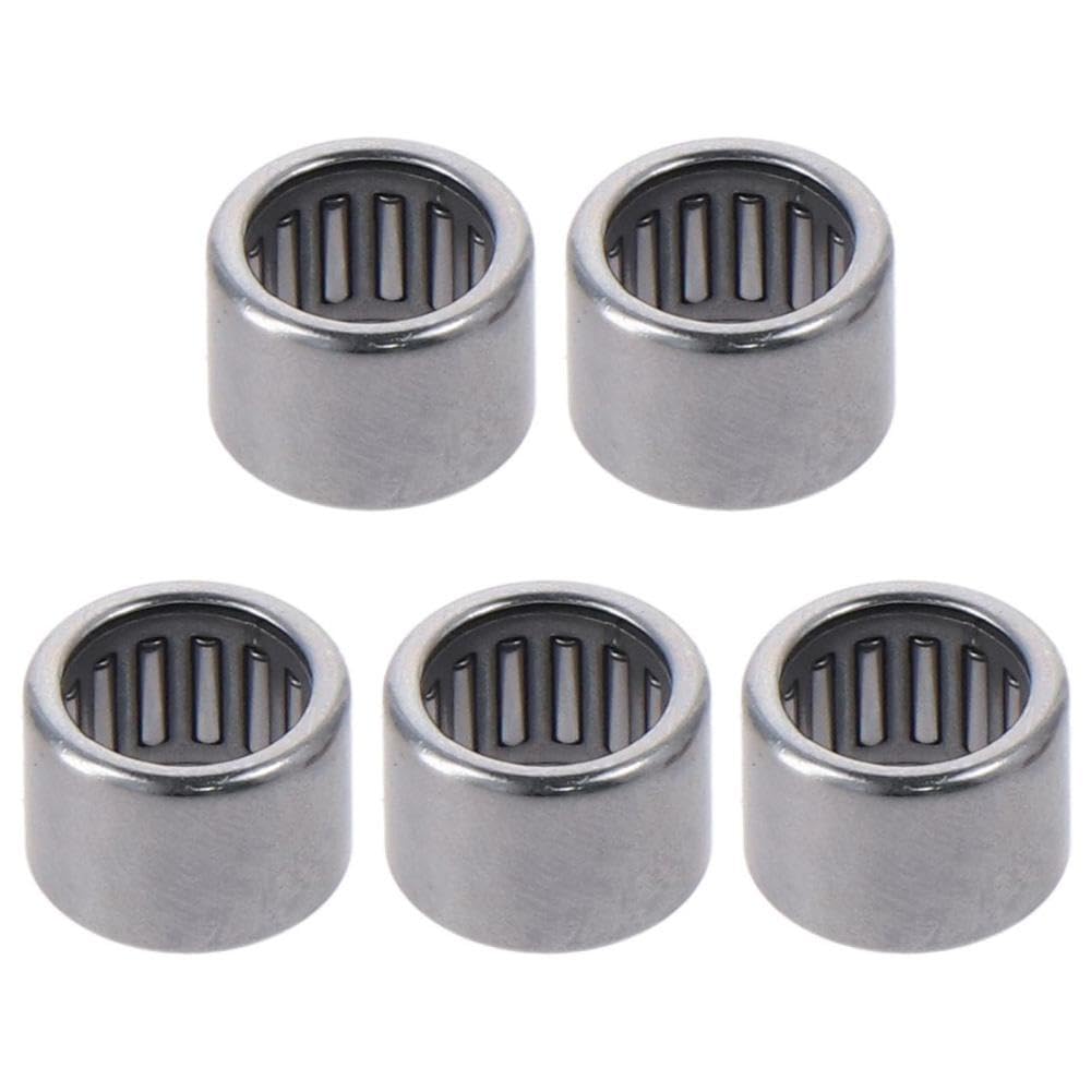 SHUATI Drawn Cup Open End 5pcs Silver Two Way Bearing Drawn Cup Needle Roller Bearing Needle Roller Bearings Manufacturing Industry(10X14X10mm)