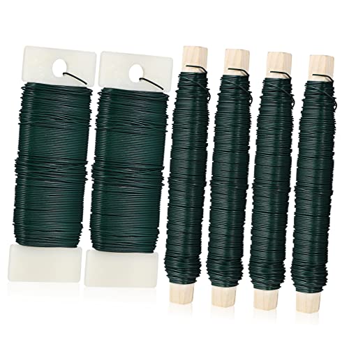 MUELODSIC 6 Pack Wire Wood Rod Plastic Board Floral Wires for Crafts for Wreath Making Easy to Shape Reusable for DIY Decor