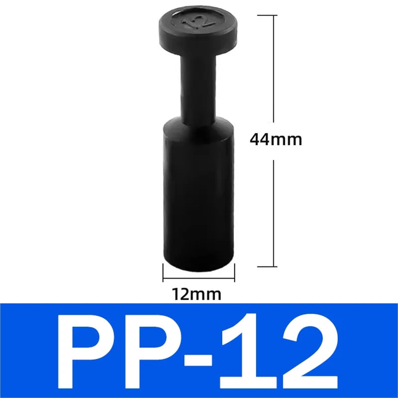 20/50 piezas de 4 mm/6 mm/8 mm/10 mm/12 mm, accesorios de enchufe neumático de nailon rápido, tubo de manguera, ajuste a presión, conector de sellado a prueba de polvo, línea de aire (PP-12,100 piezas