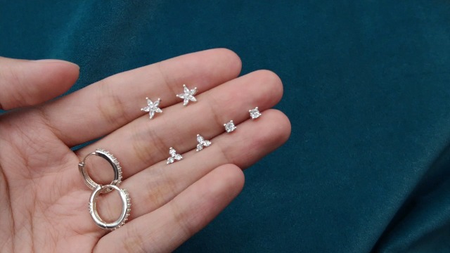 Set Di 4 Orecchini In Argento 925 - Cerchietti Piccoli Anallergici, Per Donna E Ragazza - Foto 6