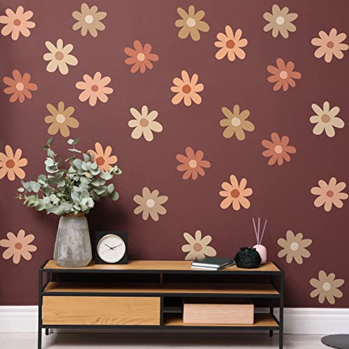 Qeeenar 36 Pcs Daisy Vinilos Decorativos de Pared miniatura 6