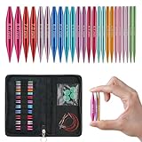 Guclud Short Interchangeable Knitting Needles Set...