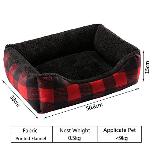 Hollypet EUHP-DBRE21RDA Printed Flannel Rectangle Plush Dog Cat Bed Self-Warming Pet Bed thumb #1