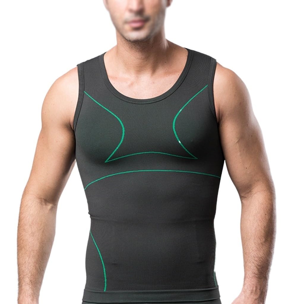 HLTYGWX Nahtloser Body zur Bauchkontrolle, formender Body für Herren, Taillentrainer, Shapewear, Tanktop in Übergröße