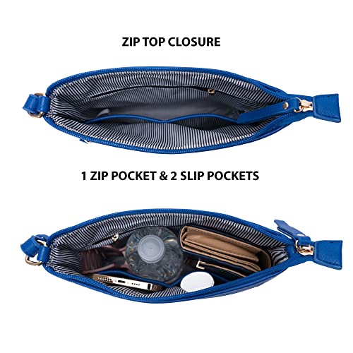 Image of Solene Crossbody Bag Functional Multi Pocket Messenger Purse Top Zip Closure Shoulder Handbag With Adjustable Strap