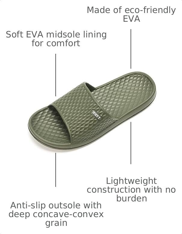Image of Hasina Shower Sandals Men Bathroom Slippers Non-Slip Indoor Home House Beach Shoes