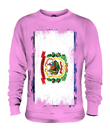 Sweat-shirt Virginie-Occidentale drapeau grunge Candymix unisexe