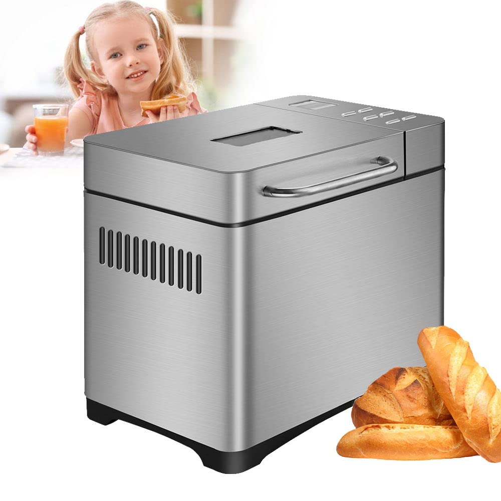 Machine à pain 19 en 1 acier inoxydable 650 W panneau tactile numérique