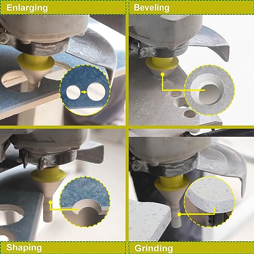 Diamond Finger Milling Bits 10-35mm Beveling Chamfer Bits for Shaping Trimming Enlarging Grinding Existing Holes in Ceramic Tile Porcelain Granite Marble M14 Thread SANLEETEK - Image 3