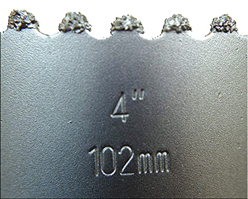 4 Inch Carbide Hole Saw Bit Concrete Hole Saw For Dryer Vent And Drywall For Recessed Lighting 102Mm Carbide Hole Cutter For Stucco Brick Fiberglass Reinforced Plaster Ceramic Tile And Cement Blocks #TOP1