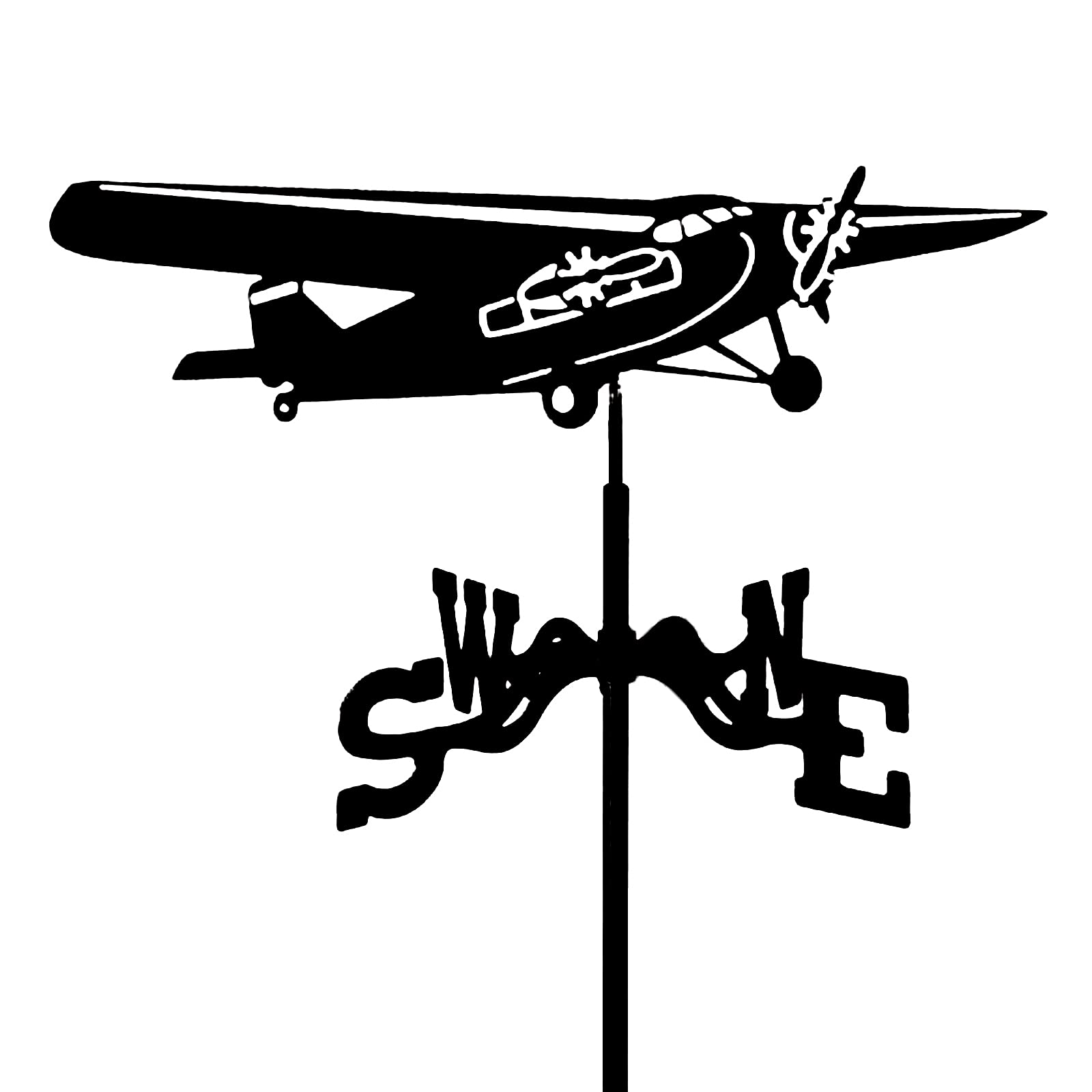 WIQUYBML Weathervane Metal Wind Vane Weathercock Direction Indicator Garden Home Outdoor Ornaments/C/35 * 50Cm