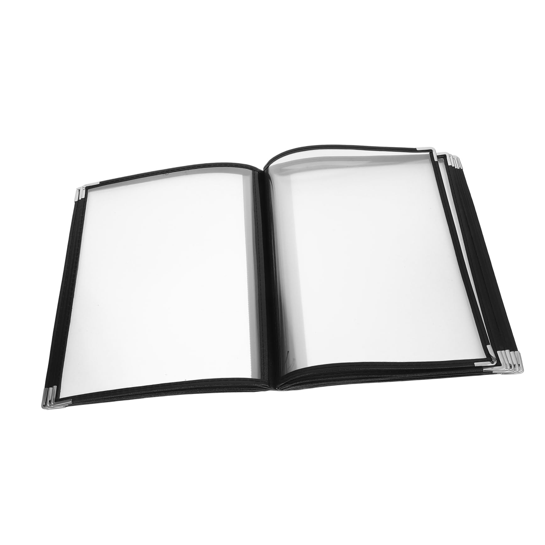 Carpeta de Menú de Pvc Transparente de 12 Caras para Restaurante | Diseño de Esquina, Estilo Simple y Práctico, Adecuado para Cafeterías y Bares