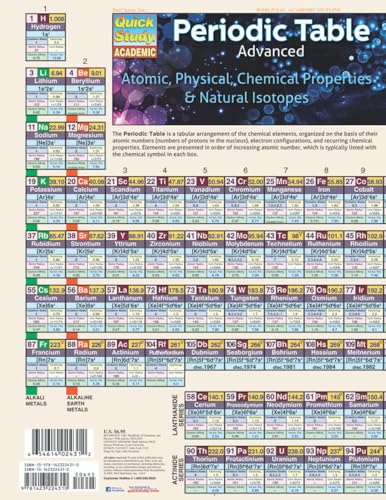 Periodic Table Advanced: a QuickStudy Laminated Reference Guide (QuickStudy Academic) - Image 2
