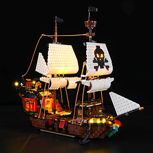 RTMX&kk USB-Schnittstelle Leuchten Kit Spielzeug Für Piratenschiff Bausteinen Modell, Led Beleuchtungsset Kompatibel Mit… – Bild 3