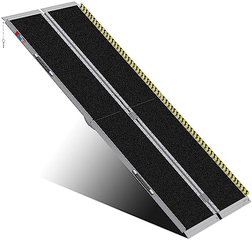Amazon.com: WHALEMOTOR Portable Wheelchair Ramp 8FT, Anti-slip Aluminum ...