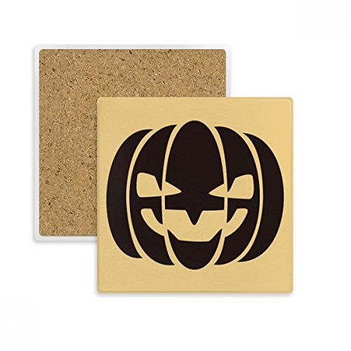 Coaster Citrouille Halloween sous-verre carr&eacute; id&eacute;e cadeau d&eacute;co originale - 2