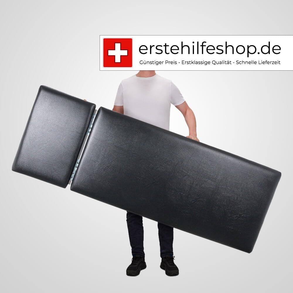 ERSTEHILFESHOP Vorteilsset: SÖHNGEN Ruheliege bis 150 kg, schwarz, 200 x 70 x 50 cm + Zubehör, Art.-Nr. 610318