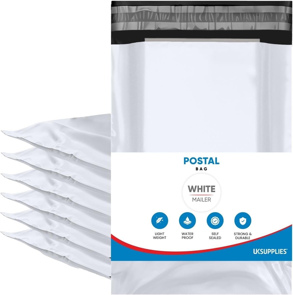 UK SUPPLIES LIMITED White Mailing Bags Waterproof Peel & Seal Envelopes (Pick Any Sizes & Qty) Parcel Bag Postage Mailers Delivery Bags for Shipping Posting & Packaging (XX-Large, 17" x 24") 50 Pack